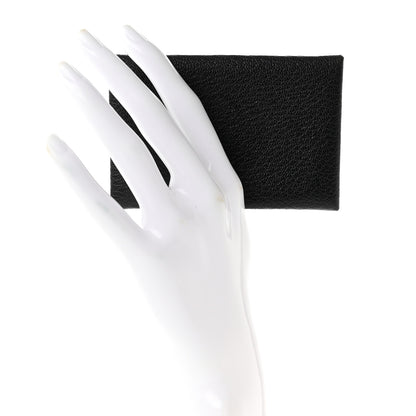 Hermes Chevre Mysore Calvi Card Case Black 2 of 6