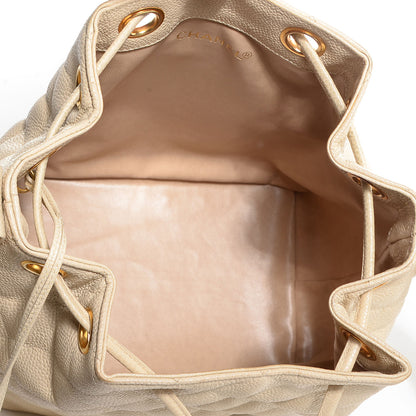Chanel Caviar Drawstring Shoulder Bag Beige 6 of 8