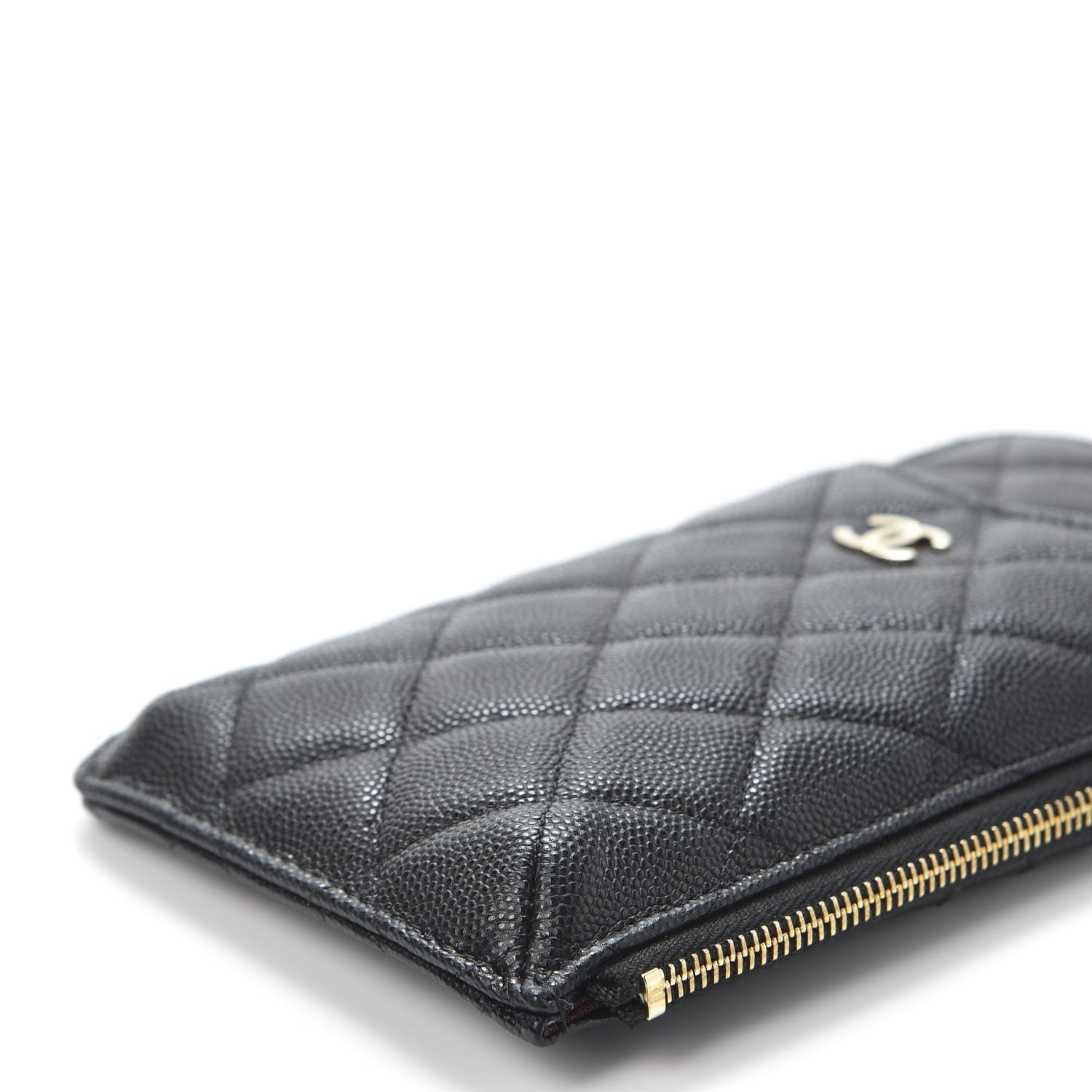 Chanel Caviar Quilted Classic Flat Wallet Pouch Black 6 of 9
