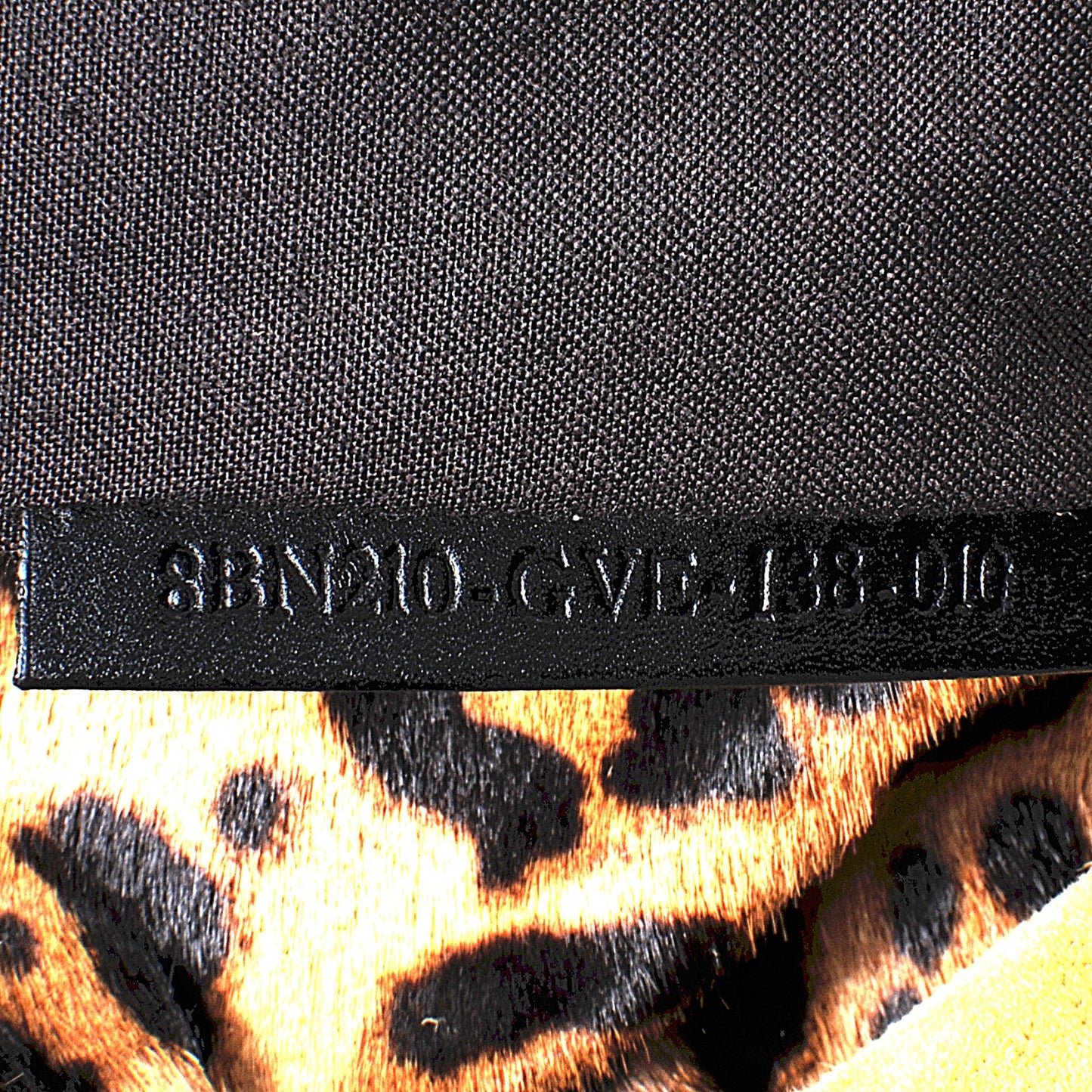 Calfskin Calf Hair Leopard Print Large Peekaboo Iconic Satchel Black