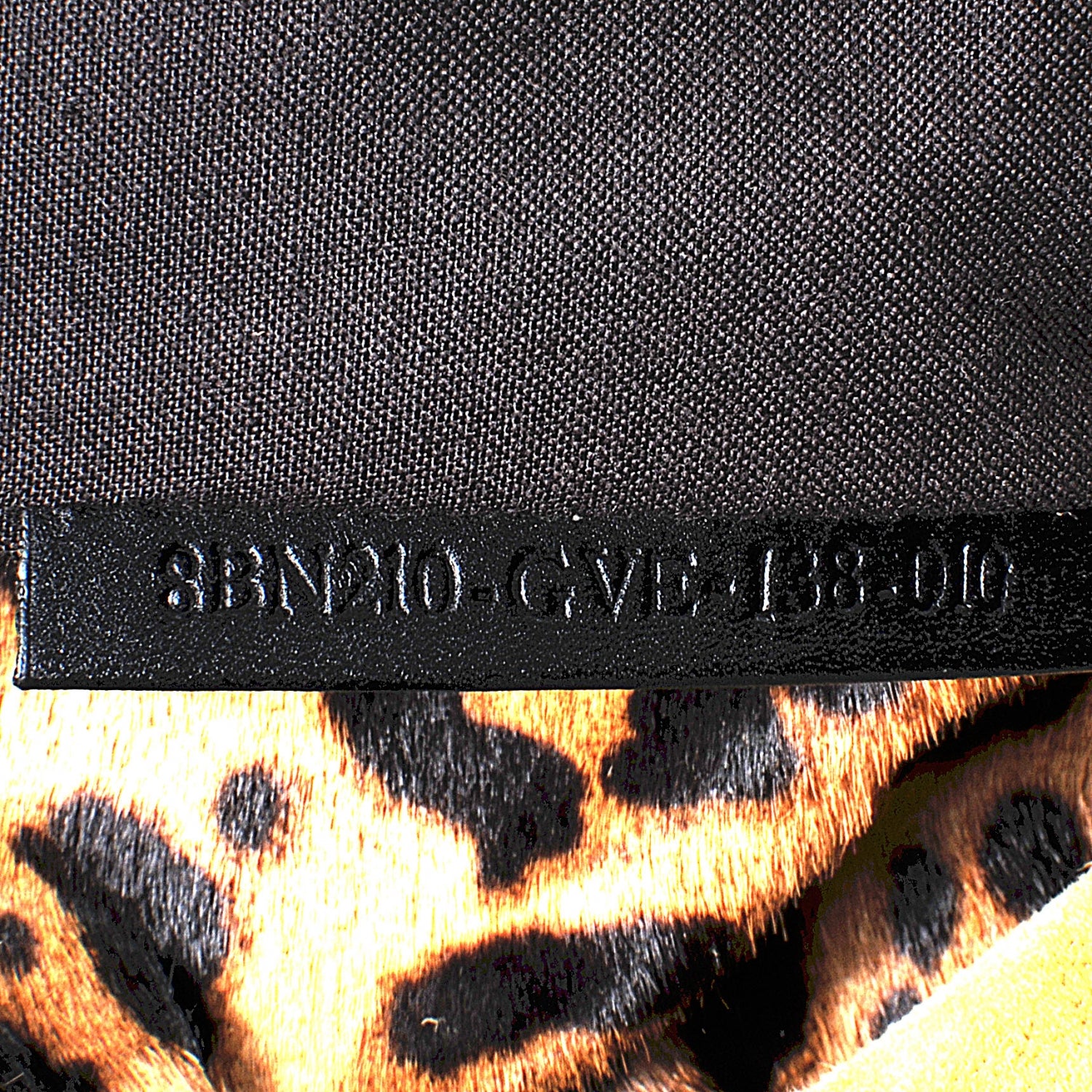 Fendi Calfskin Calf Hair Leopard Print Large Peekaboo Iconic Satchel Black 5 of 13