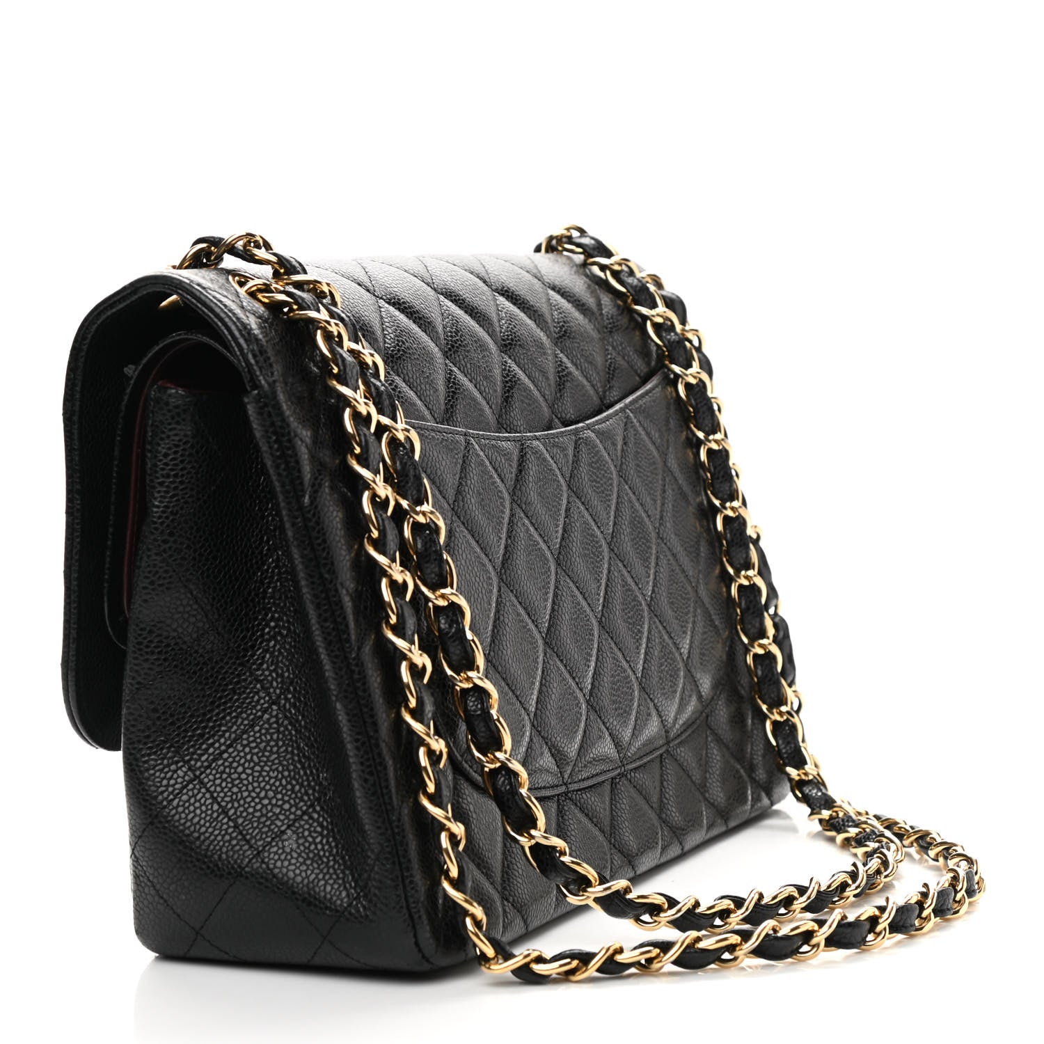 Chanel Caviar Quilted Jumbo Double Flap Black 3 of 9