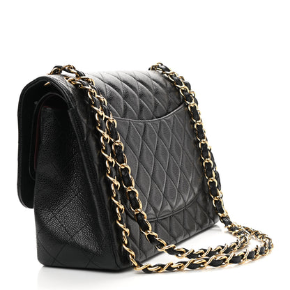 Chanel Caviar Quilted Jumbo Double Flap Black 3 of 9