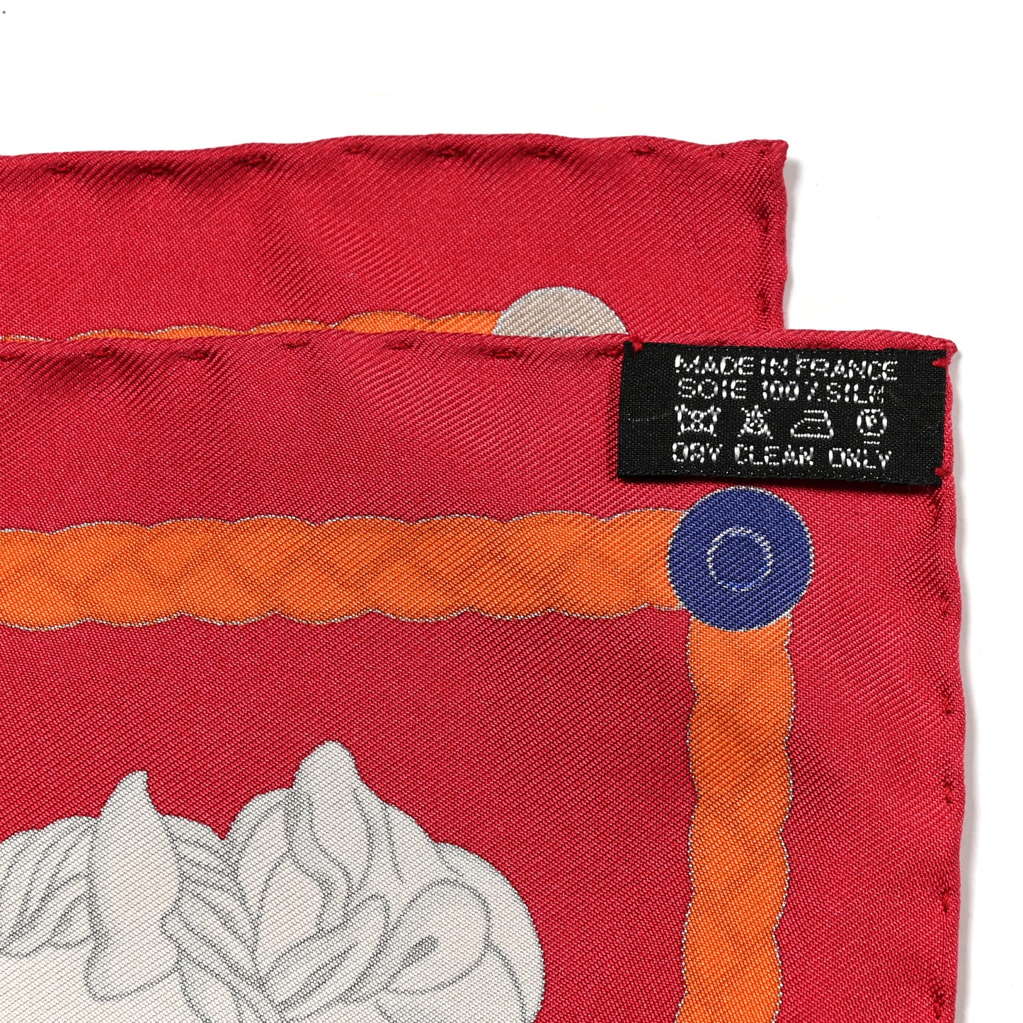 Silk Les Cannes Scarf 90 Scarf Rouge H Grege Bleu