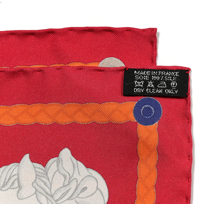 Hermes Silk Les Cannes Scarf 90 Scarf Rouge H Grege Bleu 4 of 4