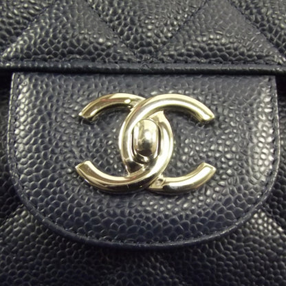 Chanel Caviar JUMBO Classic Flap Dark Navy Blue 7 of 12