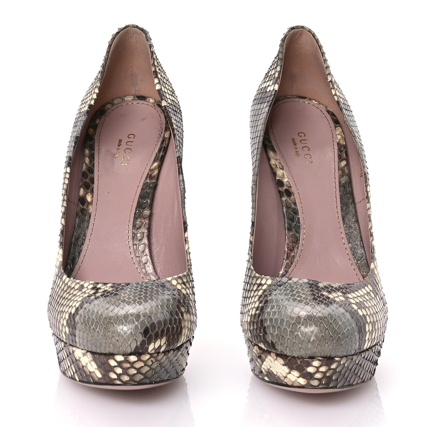 Gucci Snakeskin Platform Pumps 39 3 of 8