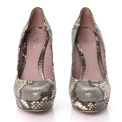 Gucci Snakeskin Platform Pumps 39 3 of 8