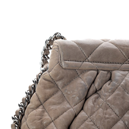 Chanel Washed Lambskin Quilted Medium Chain Around Messenger Taupe 22 of 24
