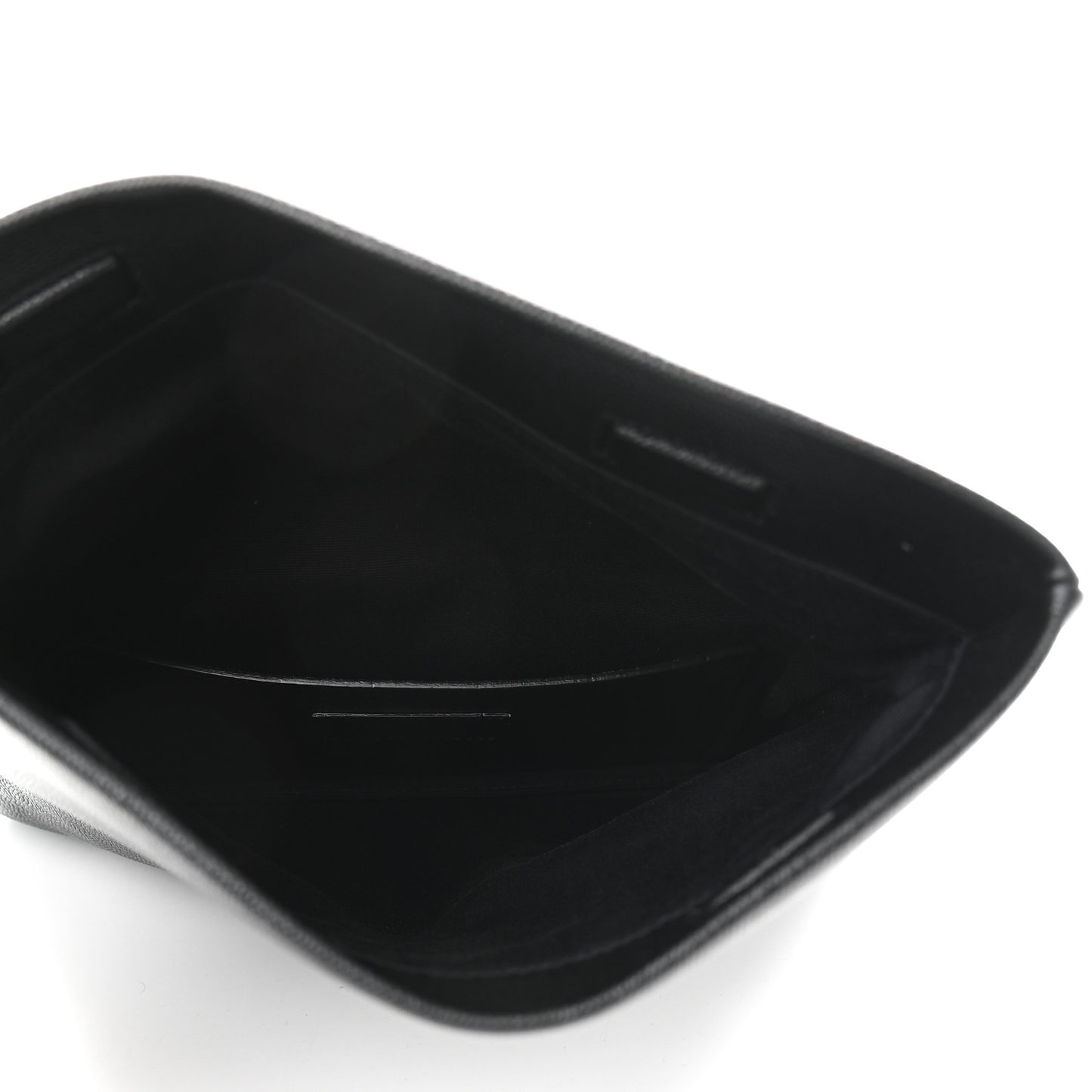 Grain De Poudre West Hollywood Monogram Fold Over Clutch Black