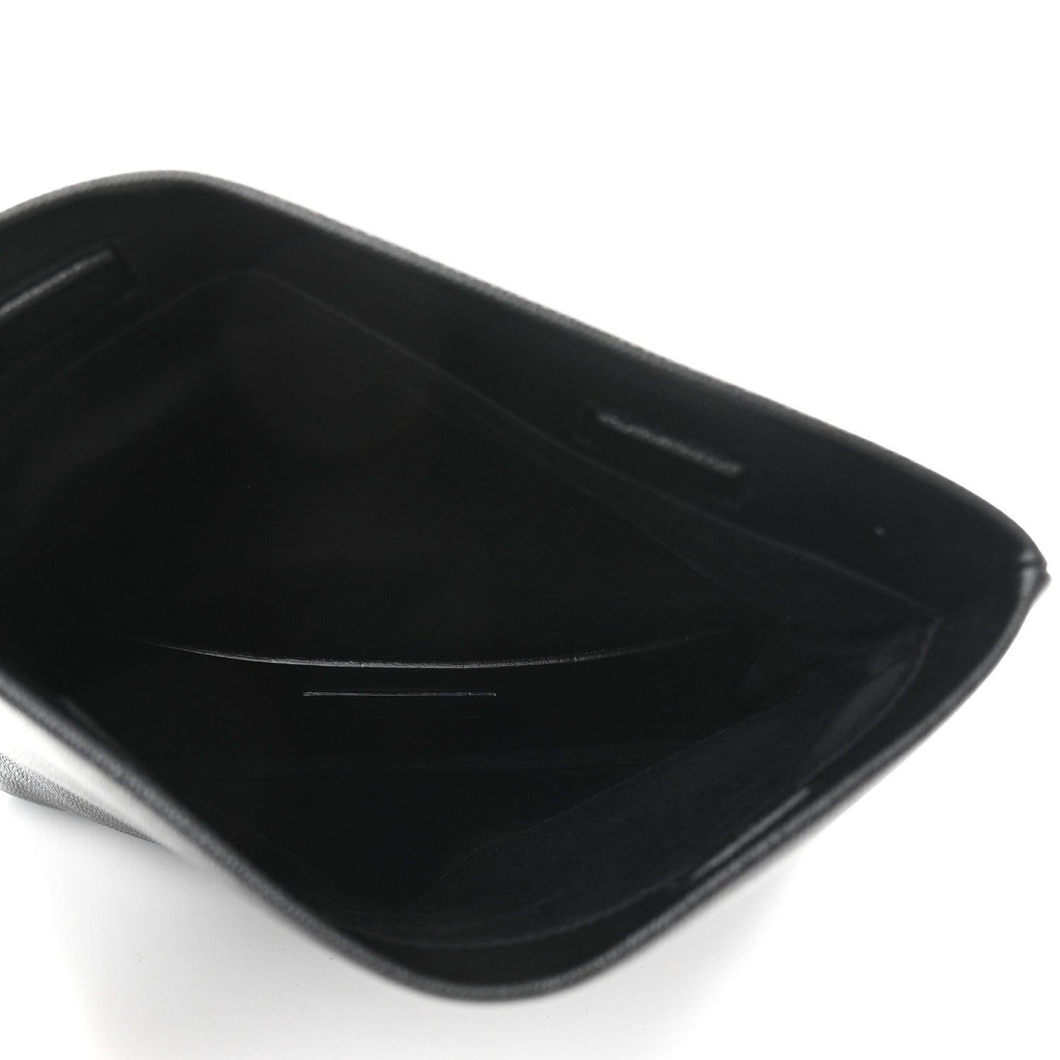 Saint Laurent Grain De Poudre West Hollywood Monogram Fold Over Clutch Black 5 of 8