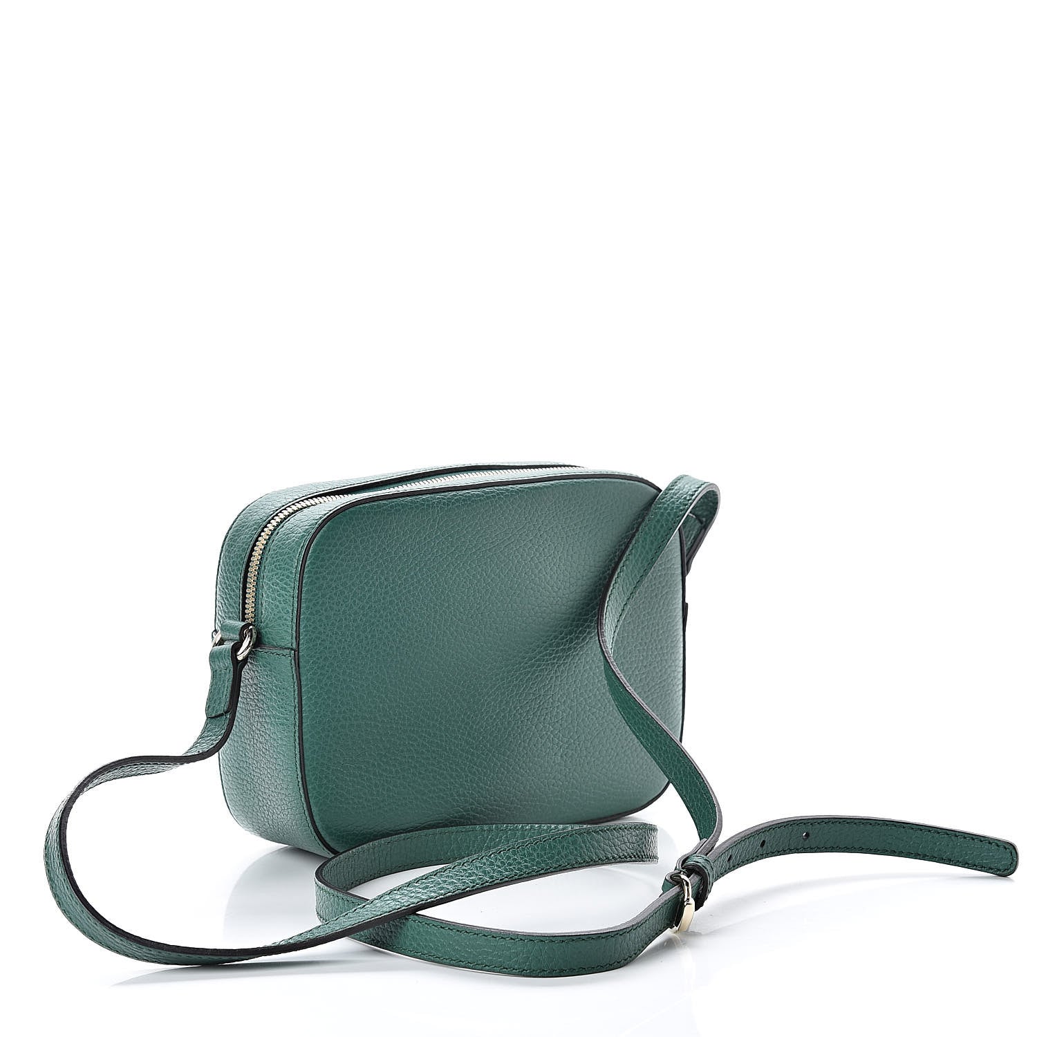 Gucci Pebbled Calfskin Small Soho Disco Bag Emerald Green 3 of 10