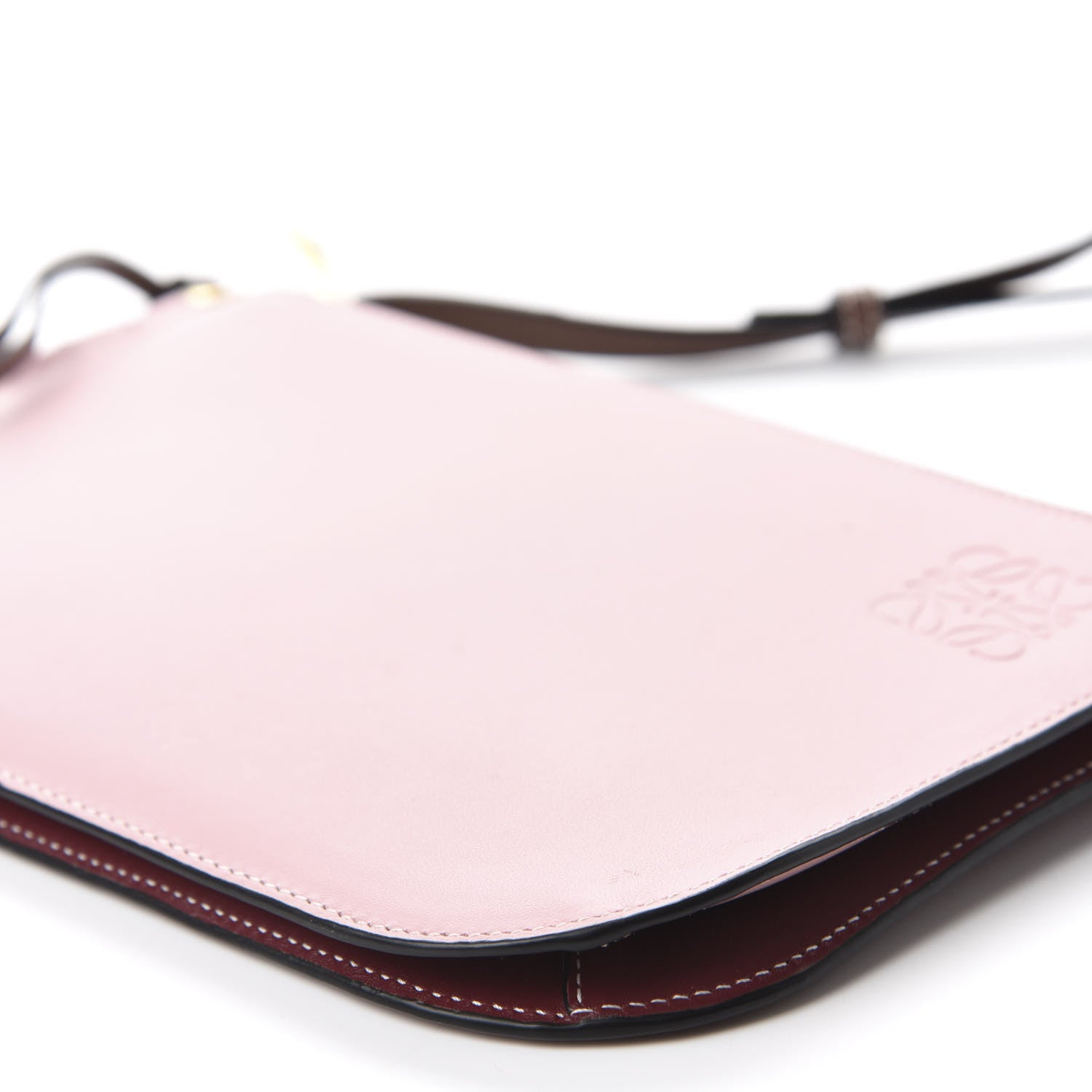 Loewe Calfskin Gate Double Zip Pouch Crossbody Pastel Pink 7 of 9