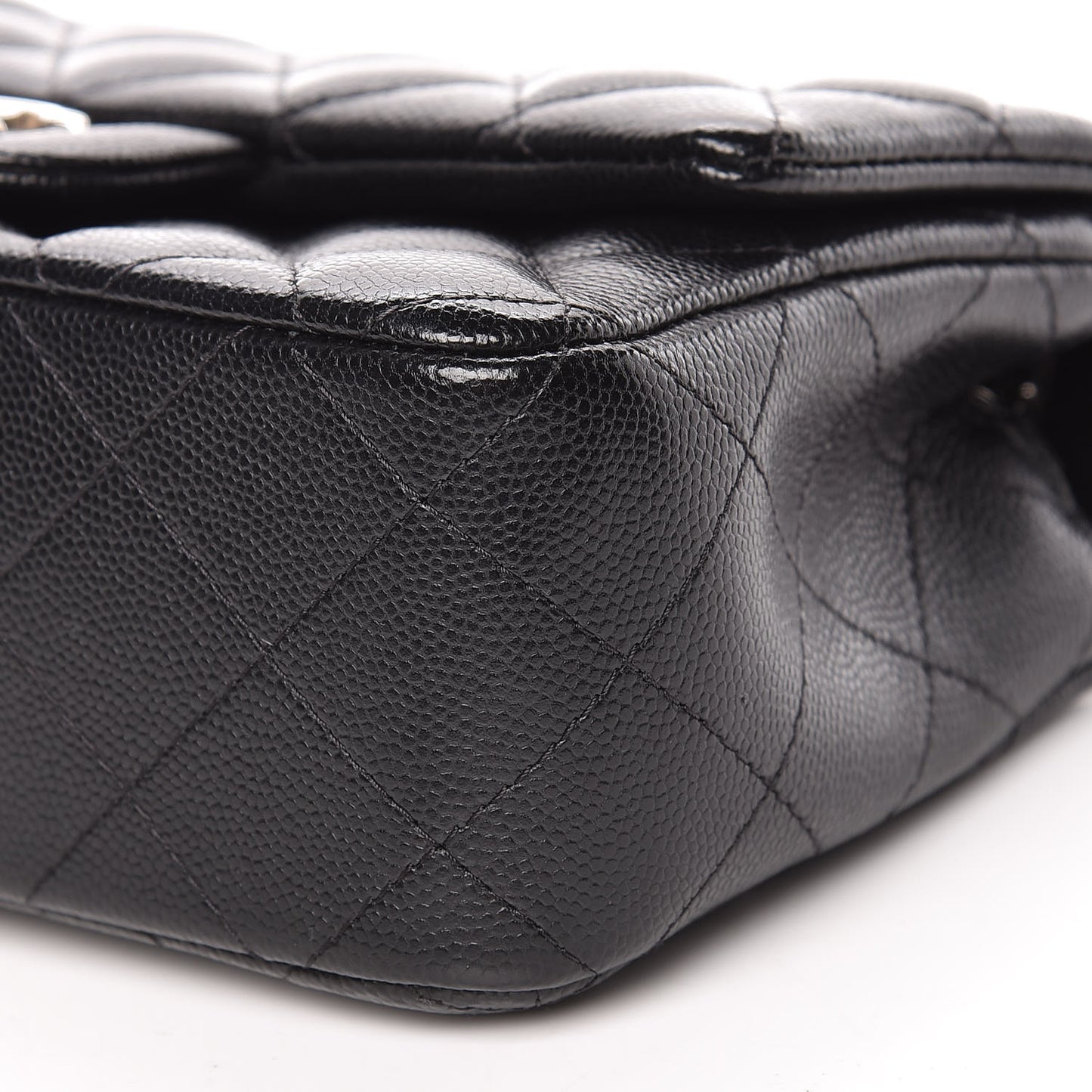 Caviar Quilted Mini Rectangular Flap Black