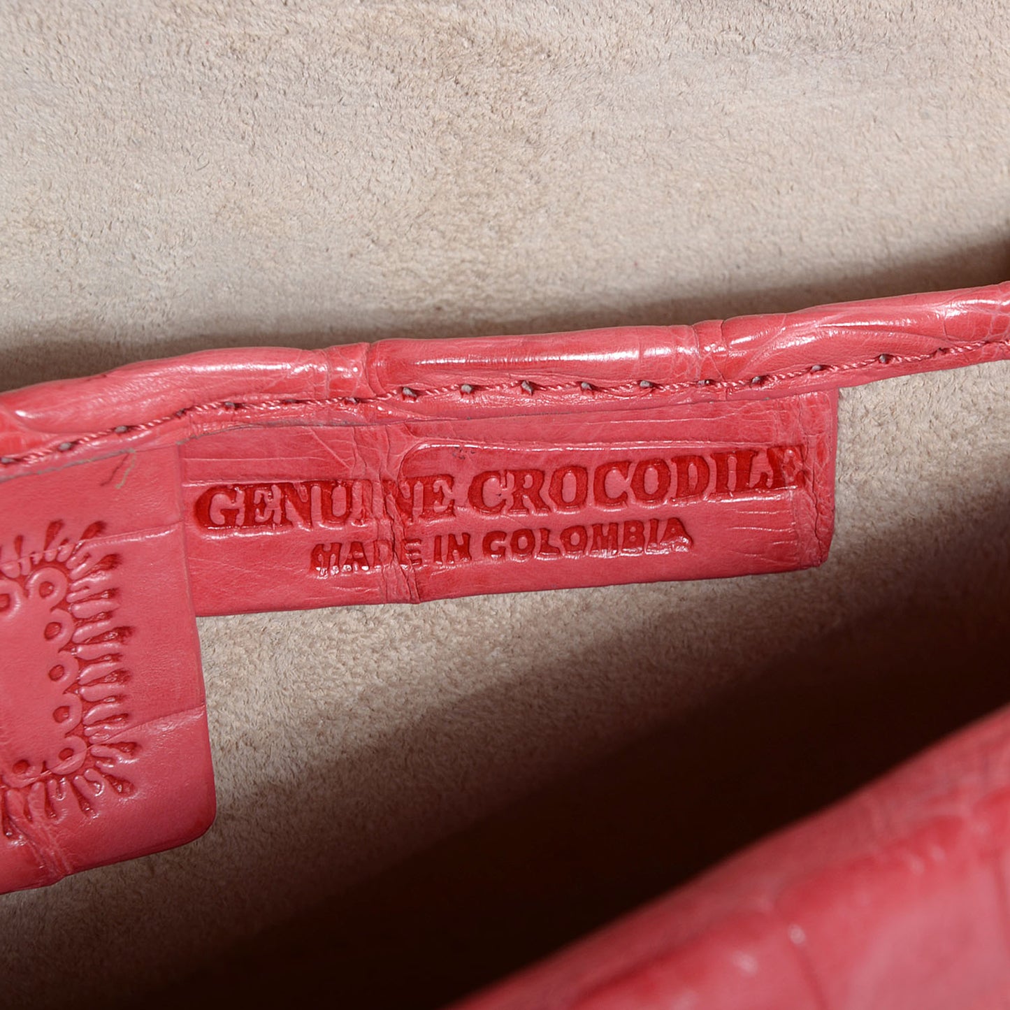 Crocodile Envelope Convertible Clutch Coral