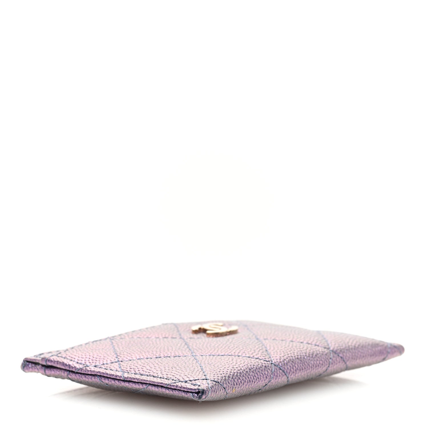 Chanel Iridescent Caviar Quilted Card Holder Dark Blue 4 of 7