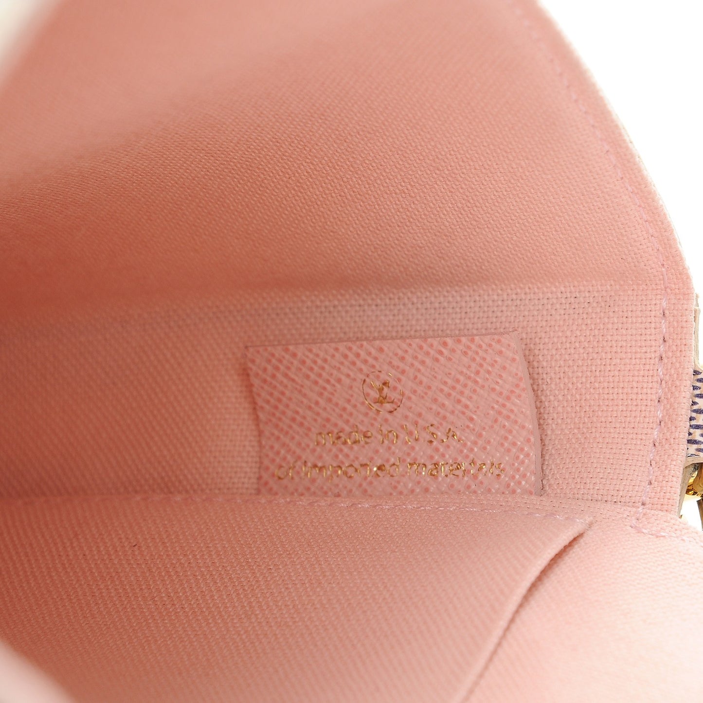 Damier Azur Pochette Felicie Chain Wallet Rose Ballerine