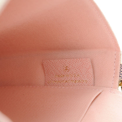 Louis Vuitton Damier Azur Pochette Felicie Chain Wallet Rose Ballerine 8 of 10