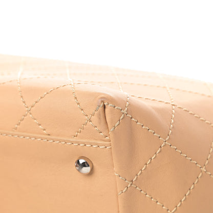 Chanel Calfskin Stitched Medium Shopping Tote Beige 10 of 16
