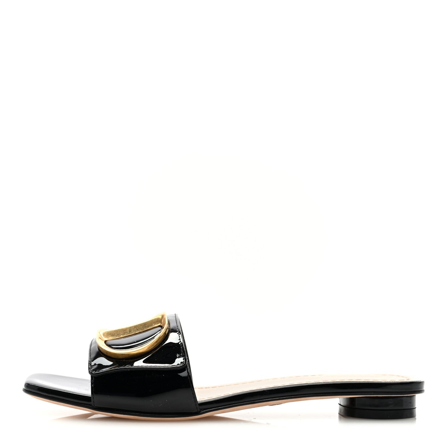 Christian Dior Patent C'est Dior Slide Sandals 36.5 Black 1 of 7