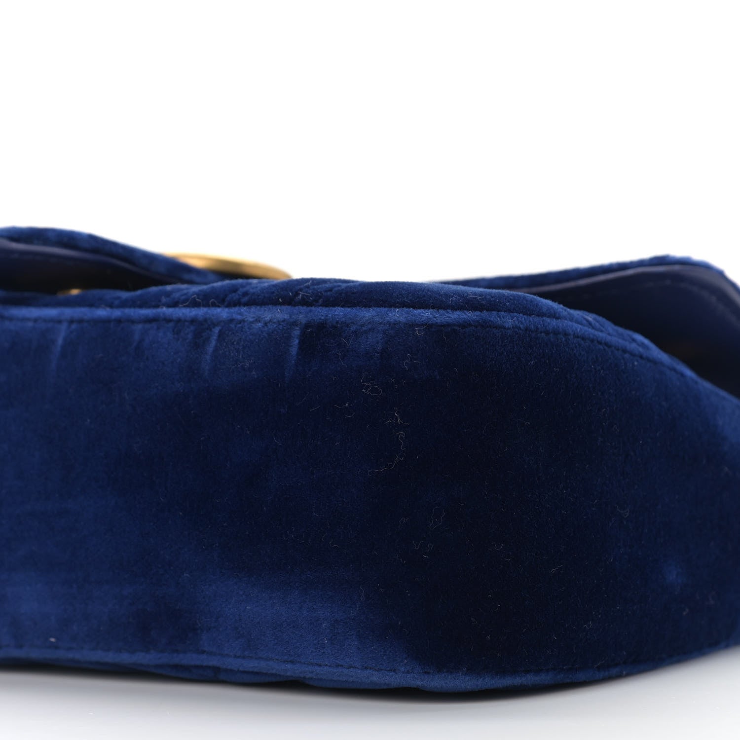 Gucci Velvet Matelasse Small GG Marmont Shoulder Bag Cobalt Blue 9 of 10
