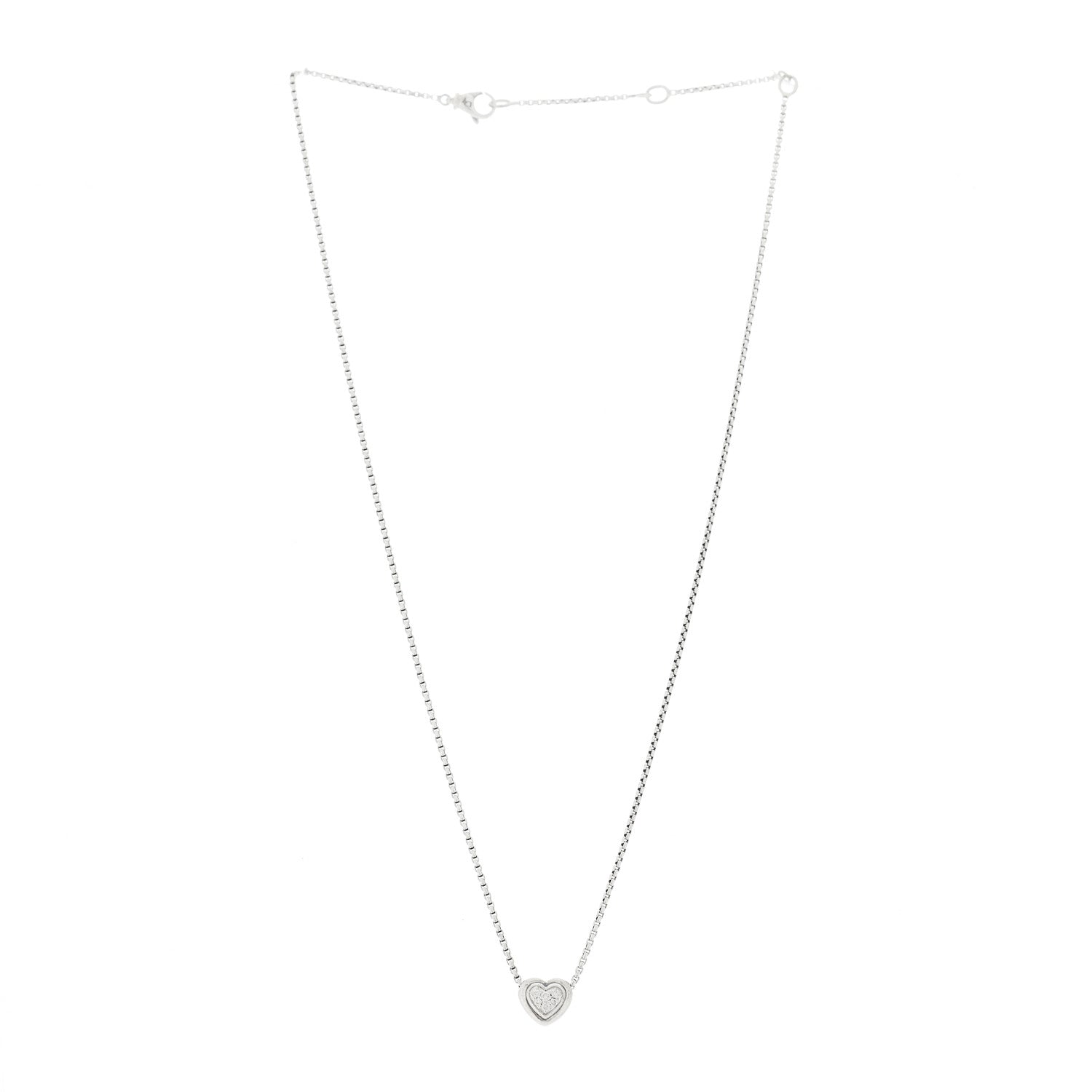 David Yurman Sterling Silver Diamond Petite Pave Heart Necklace 3 of 6