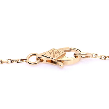 Van Cleef & Arpels 18K Yellow Gold Mother of Pearl Sweet Alhambra Pendant Necklace 6 of 7