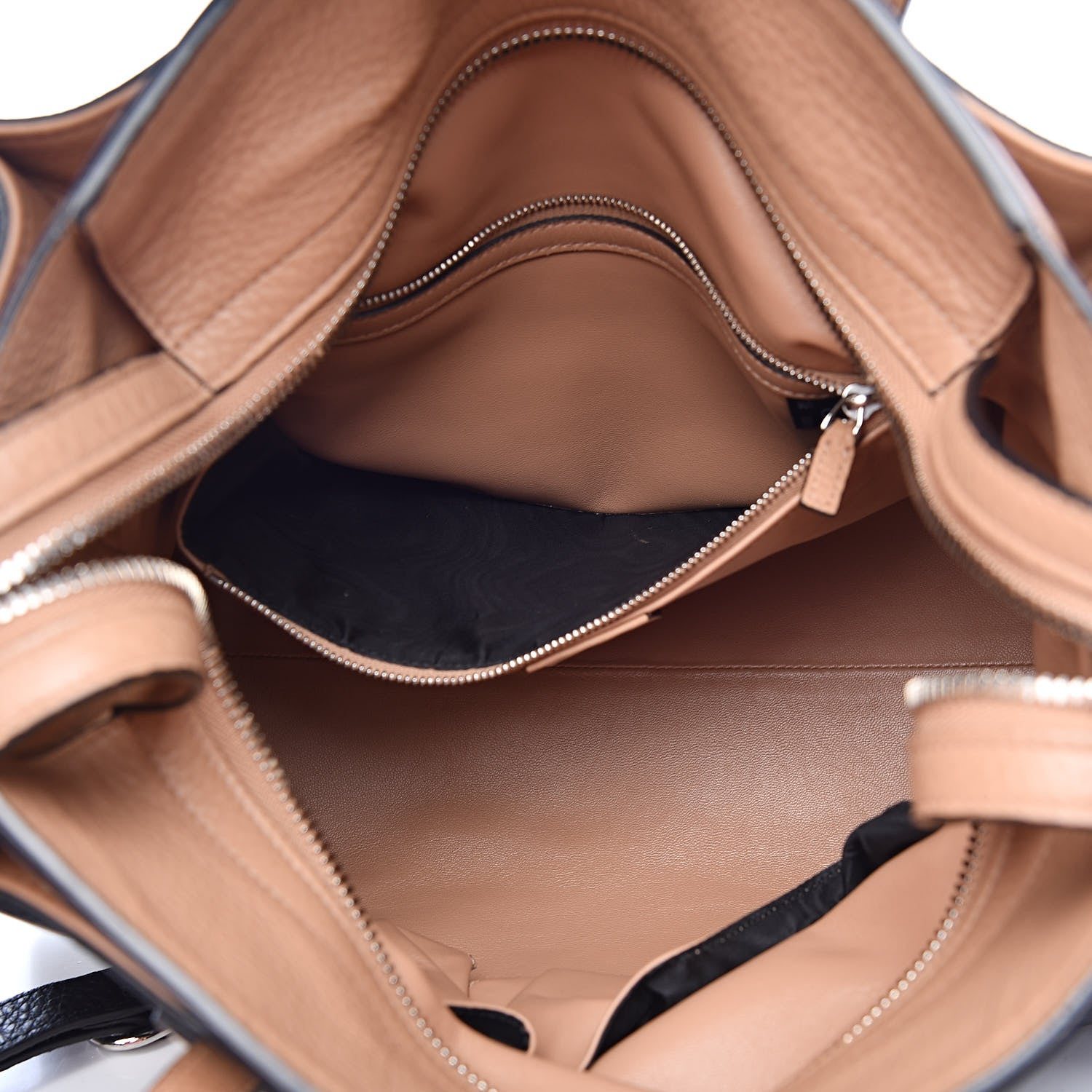Gucci Cellarius Calfskin Bi-Color Ramble Layered Tote Black Camelia 5 of 11