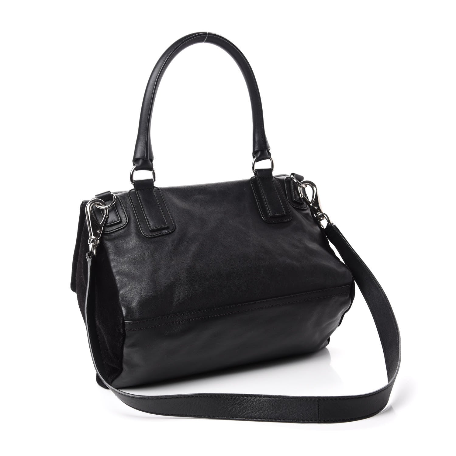 Givenchy Smooth Calfskin Crocodile Embossed Medium Pandora Black 3 of 10