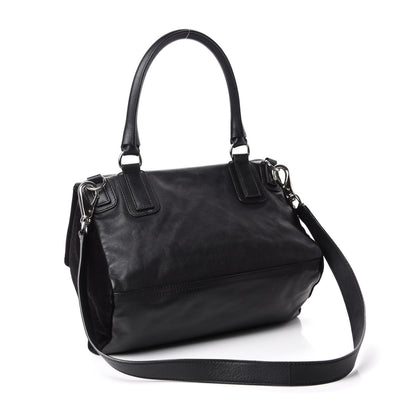 Givenchy Smooth Calfskin Crocodile Embossed Medium Pandora Black 3 of 10