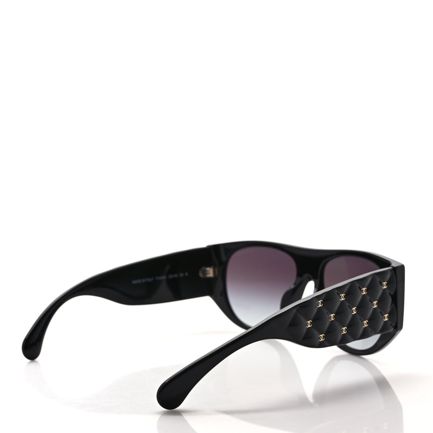 Chanel Acetate Quilted CC Pilot Sunglasses 71465 Black 4 of 7