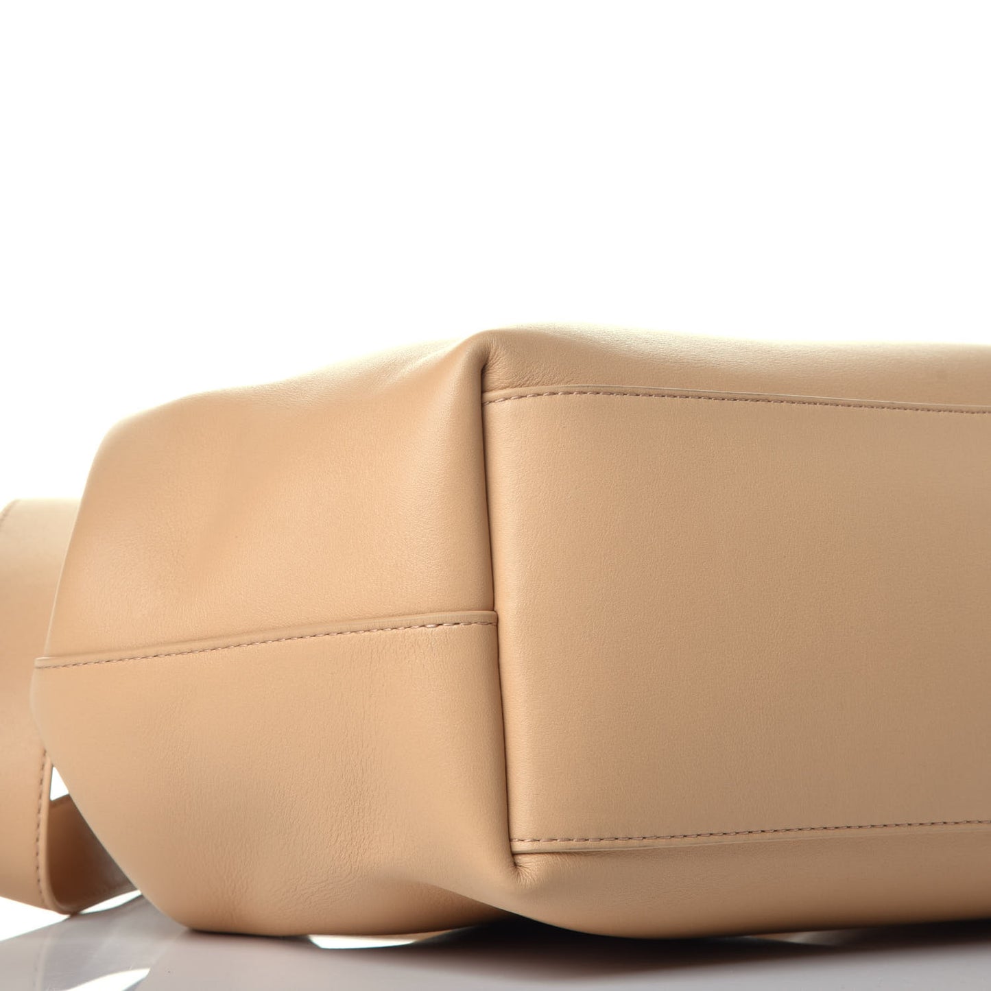 Calfskin Large The Point Triangle Bag Almond