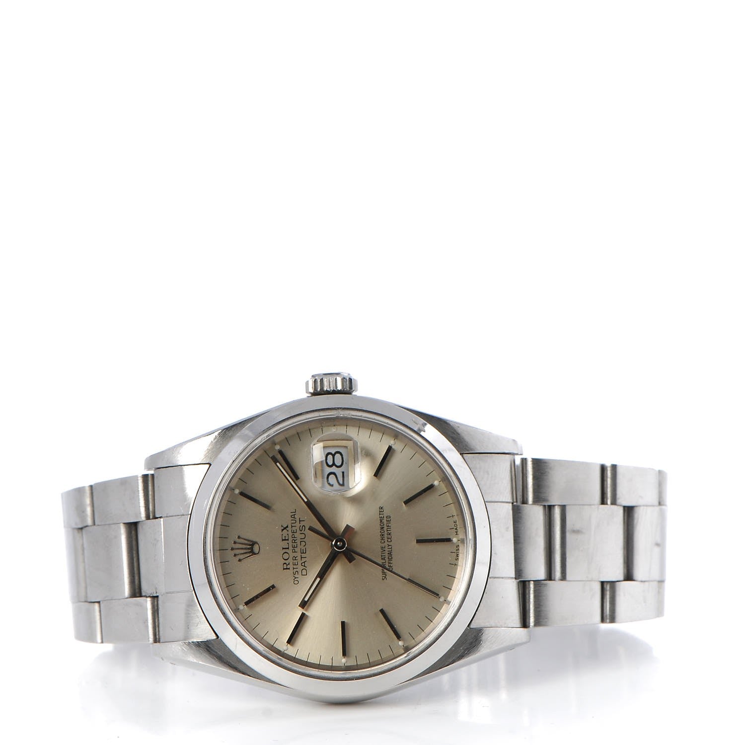 Rolex Stainless Steel 36mm Oyster Perpetual Datejust Watch Silver 16200 3 of 7