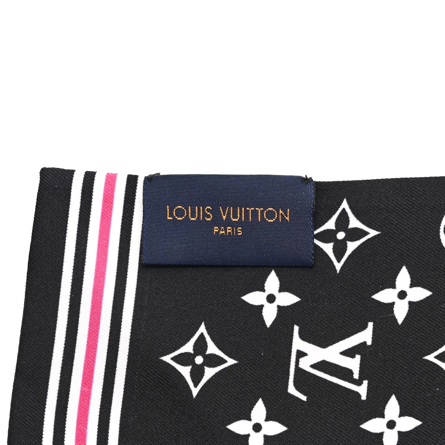 Louis Vuitton Silk Monogram Marbles Bandeau Midnight Fuchsia