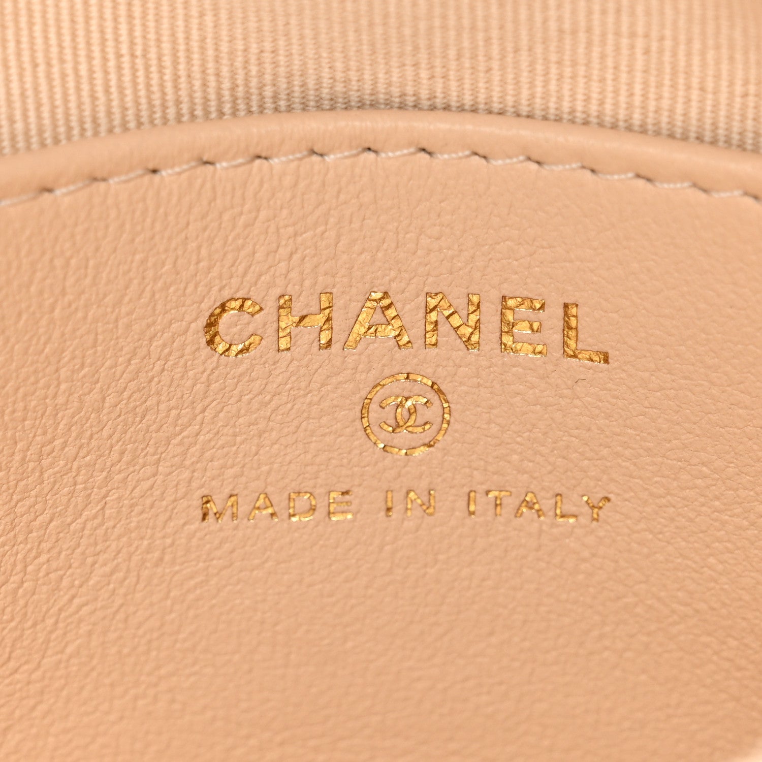 Chanel Shiny Crumpled Lambskin Quilted Small Preppy Pocket Clutch With Chain Beige 6 of 11