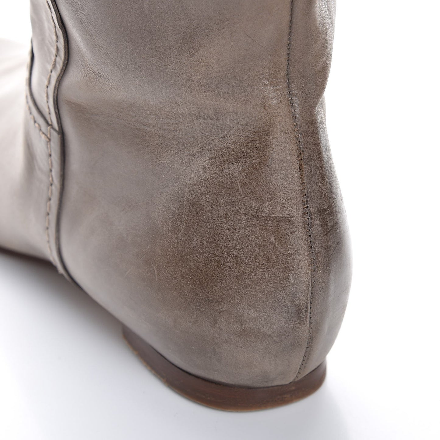Calfskin Heloise Tall Riding Boots 40.5 Grey