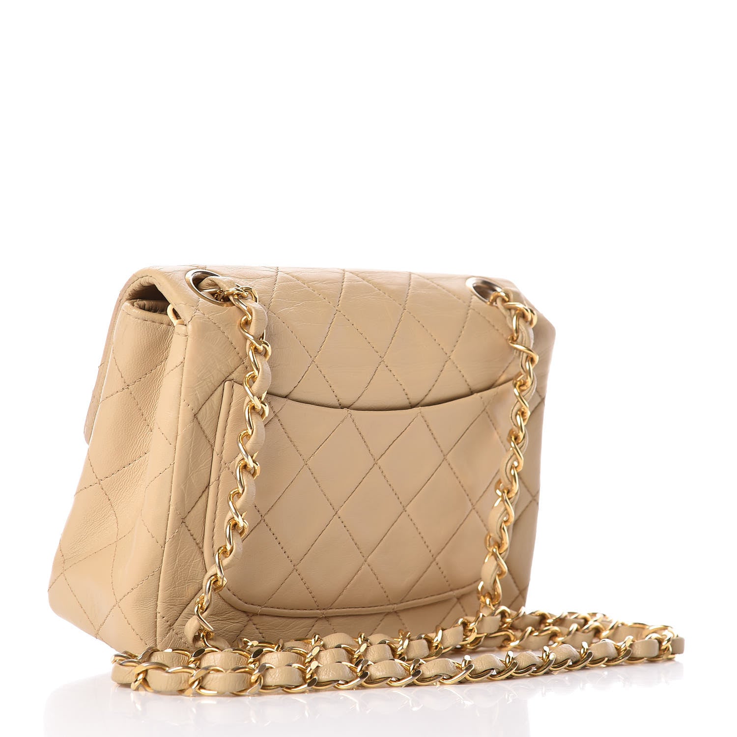 Chanel Lambskin Quilted Mini Square Flap Beige 3 of 11