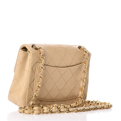Chanel Lambskin Quilted Mini Square Flap Beige 3 of 11