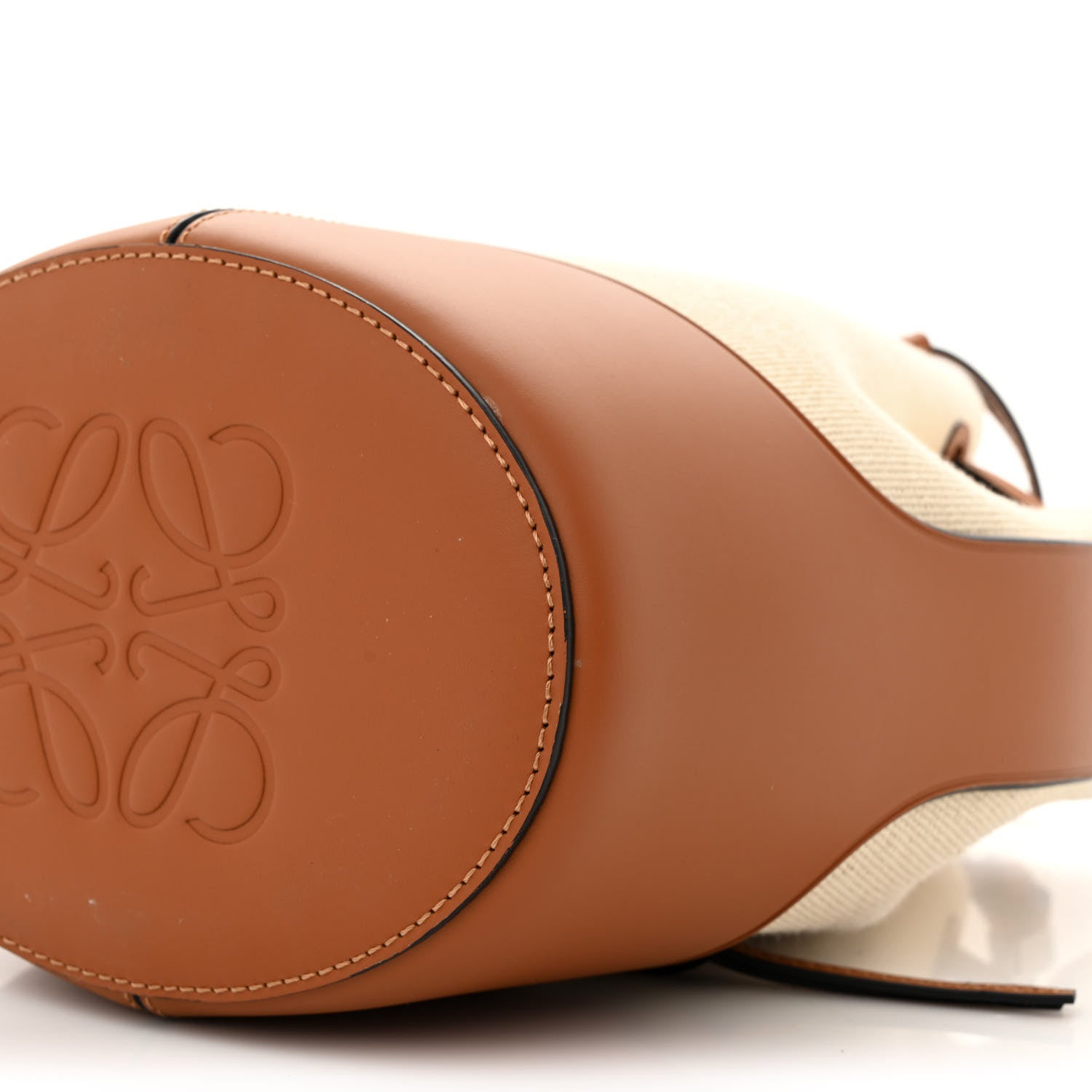 Loewe Canvas Calfskin Balloon Bucket Bag Ecru Tan 10 of 11