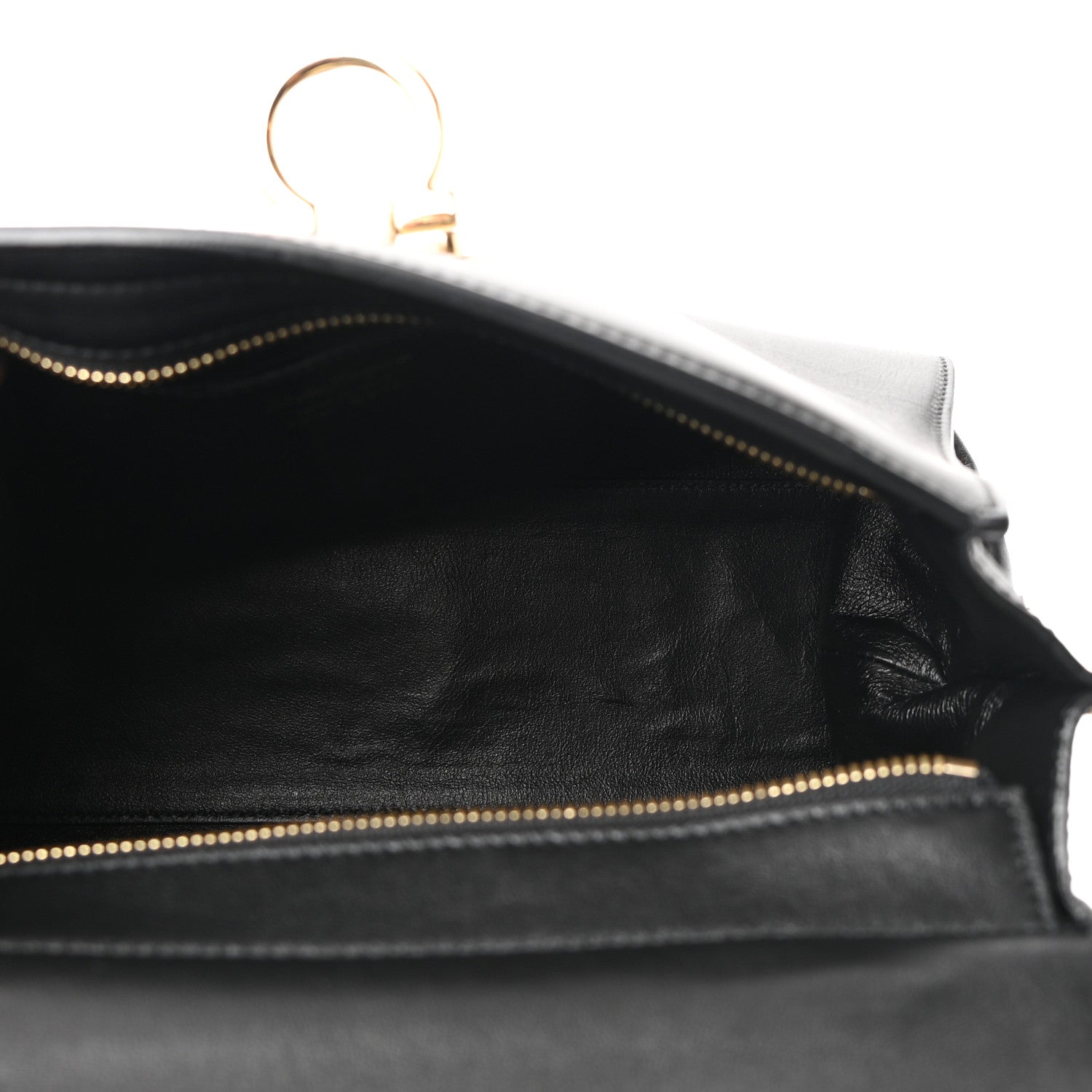 Salvatore Ferragamo Calfskin Sofia Shoulder Bag Black 4 of 8