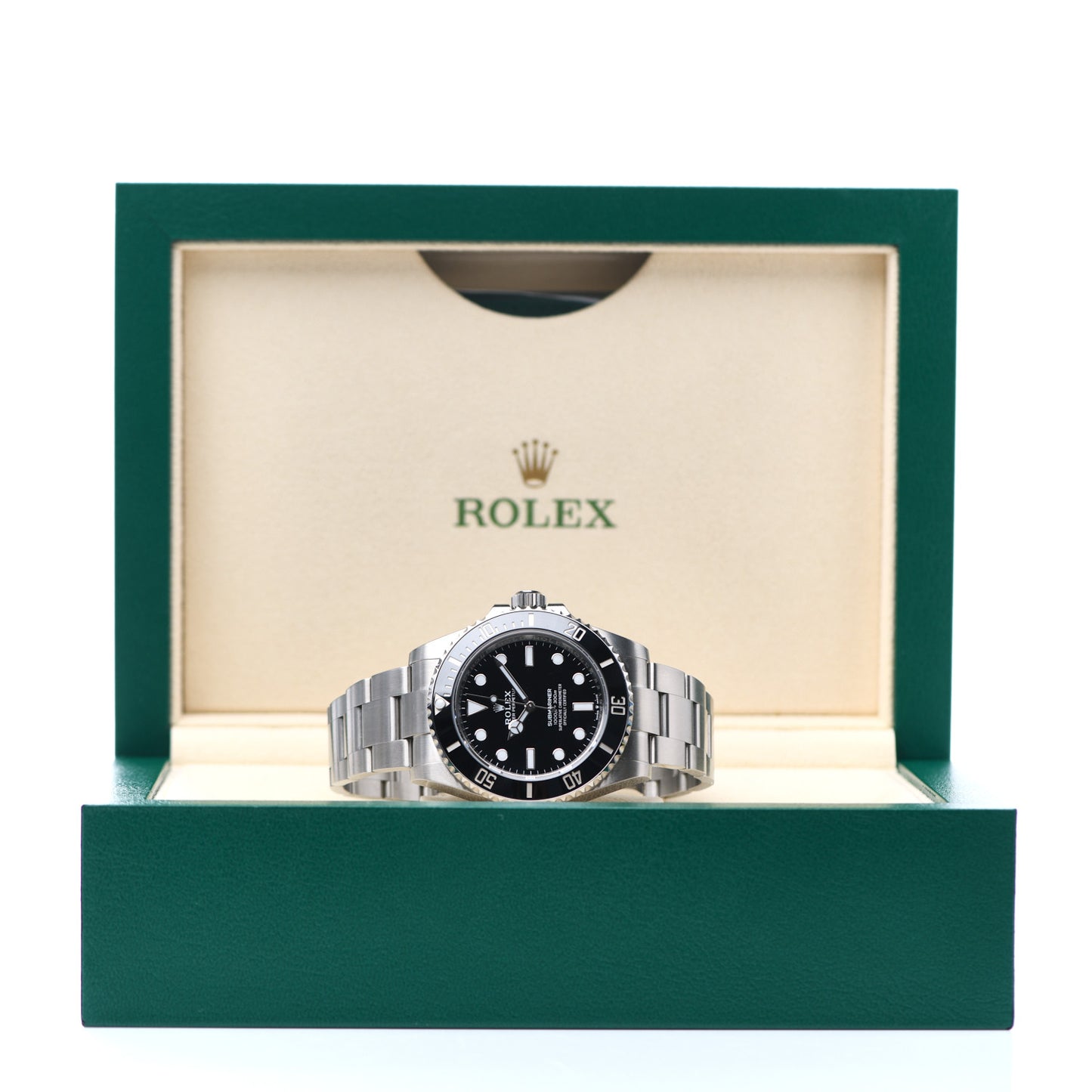 Stainless Steel 41mm Oyster Perpetual Submariner Watch Black 124060