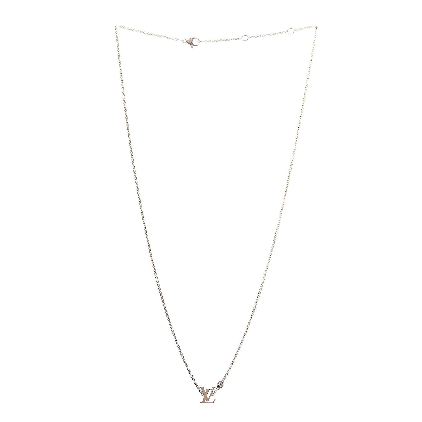 18K Yellow Gold Diamond Idylle Blossom LV Pendant Necklace