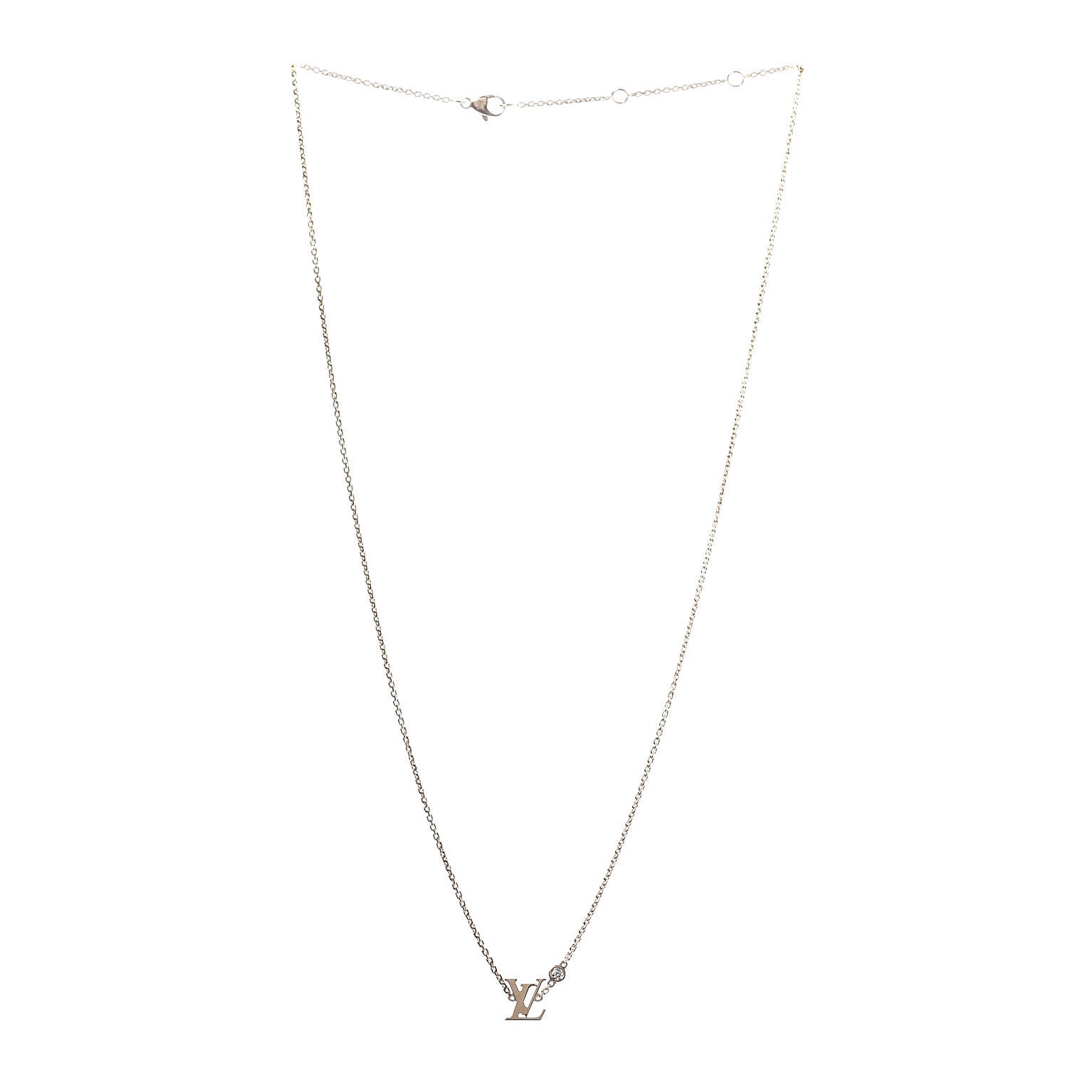 Louis Vuitton 18K Yellow Gold Diamond Idylle Blossom LV Pendant Necklace 3 of 8