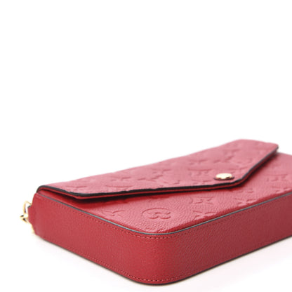Louis Vuitton Empreinte Pochette Felicie Chain Wallet Scarlet 6 of 12