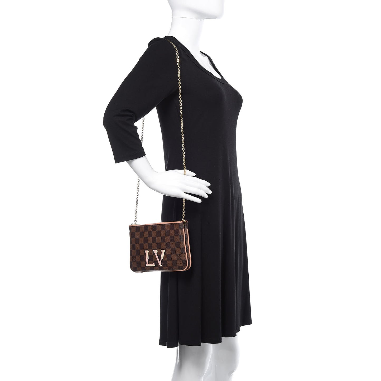 Damier Ebene Double Zip Pochette