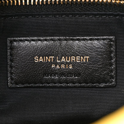 Saint Laurent Canvas Quilted Toy Loulou Puffer Monogram Chain Satchel Jaune Citron 6 of 11