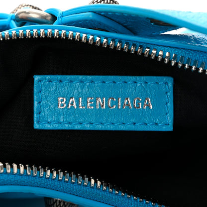 Balenciaga Agneau Arena Le Cagole Shoulder Bag XS Cyan 7 of 11