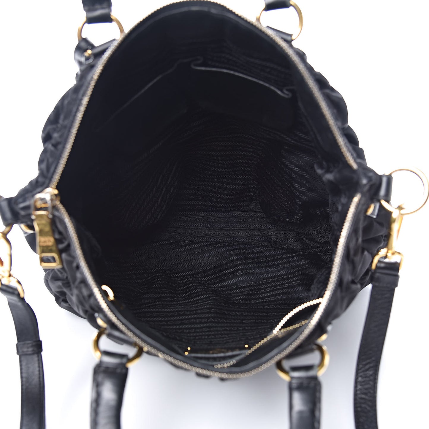 Tessuto Nylon Gaufre Tote Black