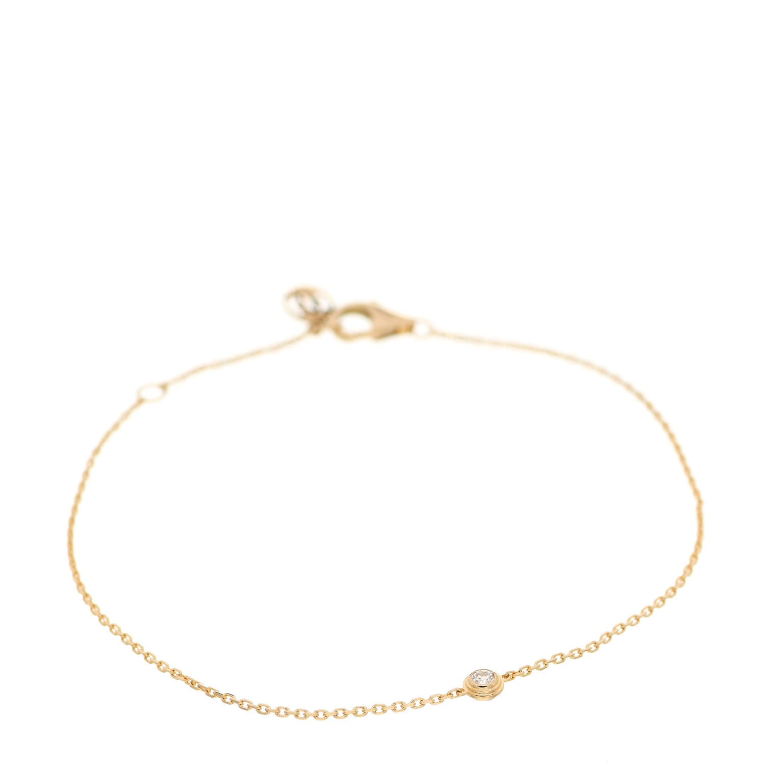 Cartier 18K Yellow Gold Diamond XS D'Amour Bracelet 1 of 4