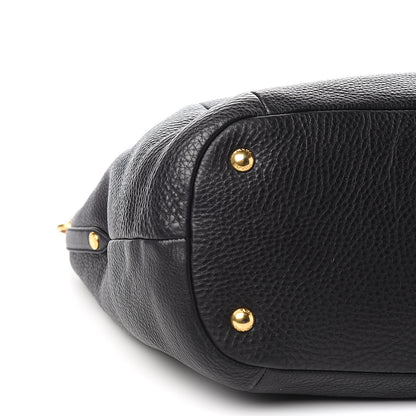 Prada Vitello Daino Shoulder Bag Black 7 of 9